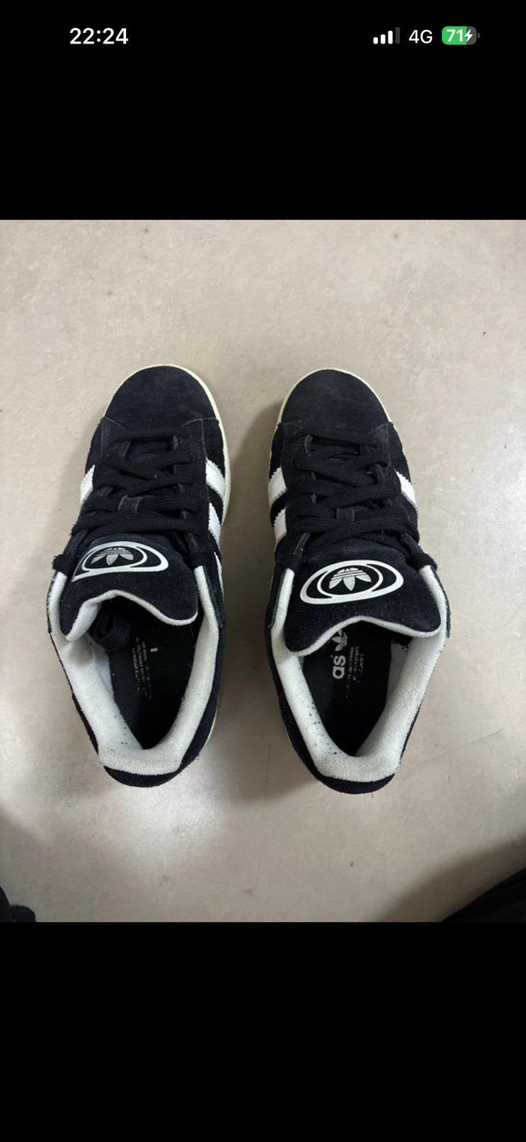 Adidas campus, Zwart, Ophalen of Verzenden, Sneakers, Gedragen