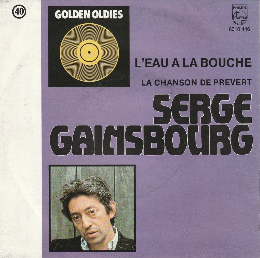 Serge Gainsbourg - L'eau à la bouche, CD & DVD, Vinyles Singles, Réédition, 7 inch, Comme neuf, Autres genres