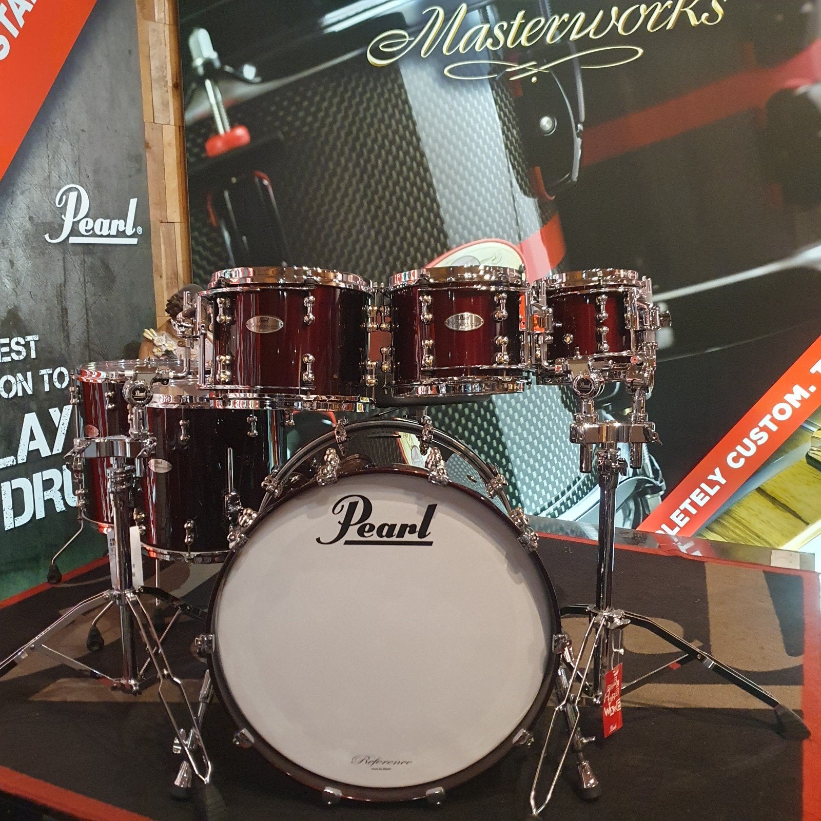 Pearl Reference Pure met R2 air L- Rod optimounts! Zeer mooi, Enlèvement ou Envoi, Pearl