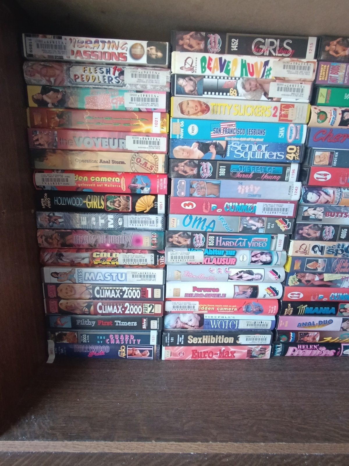 Groot lot VHS ex rental adult XXX, Enlèvement ou Envoi, VHS