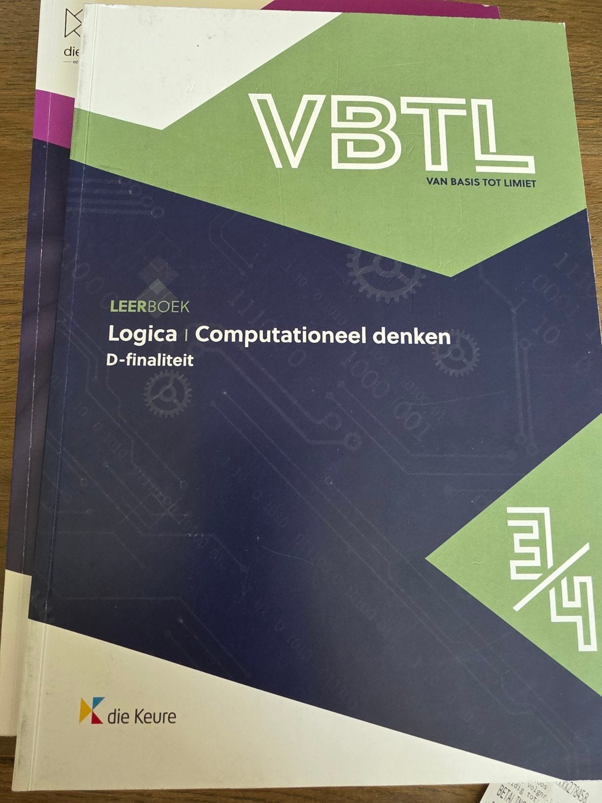 VBTL 3 – leerboek logica & computationeel denken , Enlèvement ou Envoi, Néerlandais