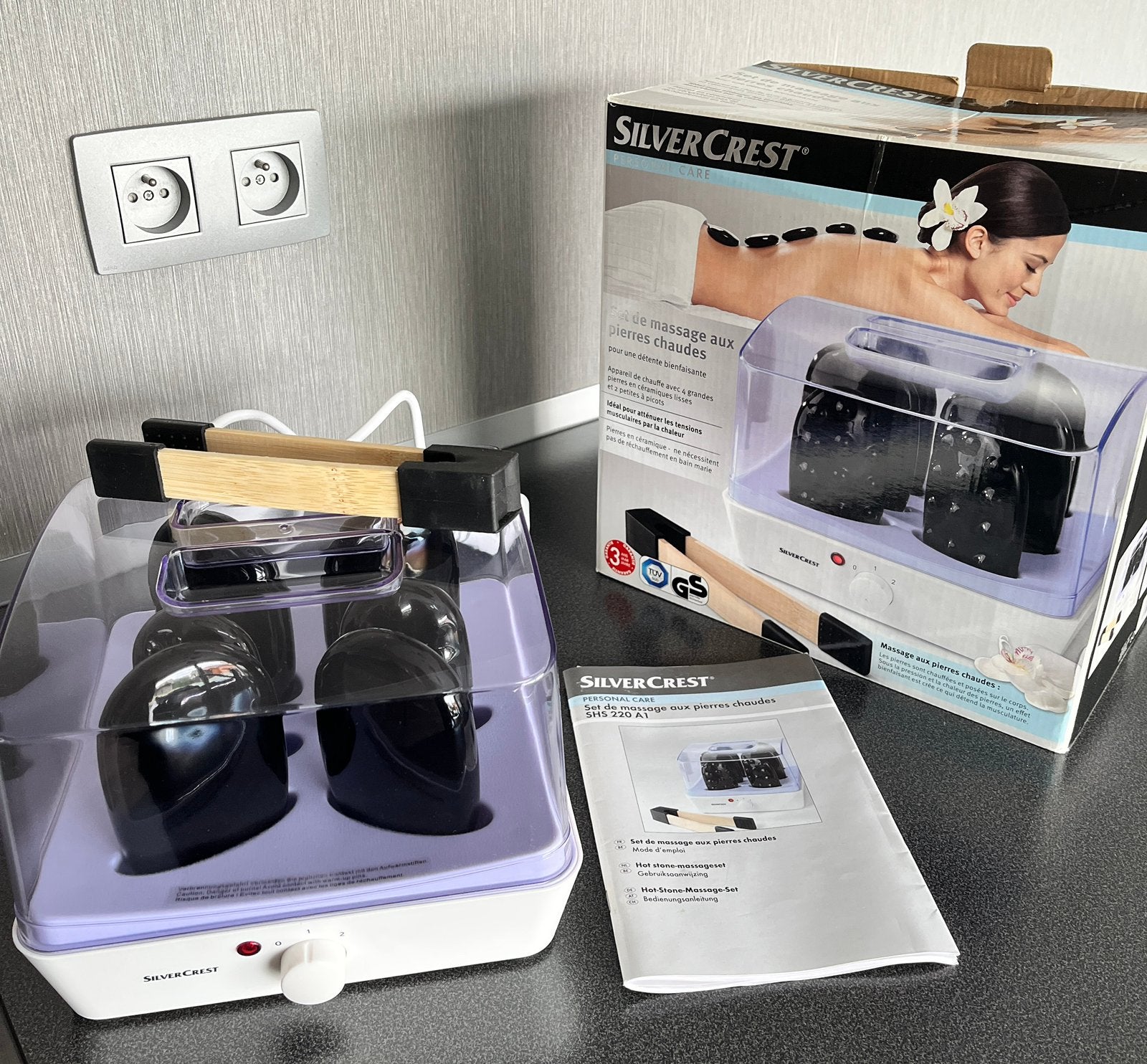 Silvercrest Hot stone-massageset, Ophalen, Zo goed als nieuw