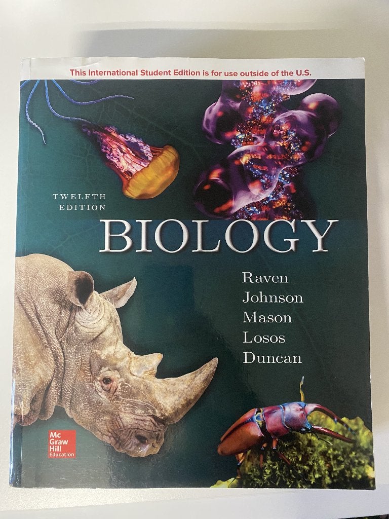 Biology twelfth edition, Boeken, Raven; johnson; Mason; Losos; Duncan, Biologie, Ophalen of Verzenden, Zo goed als nieuw
