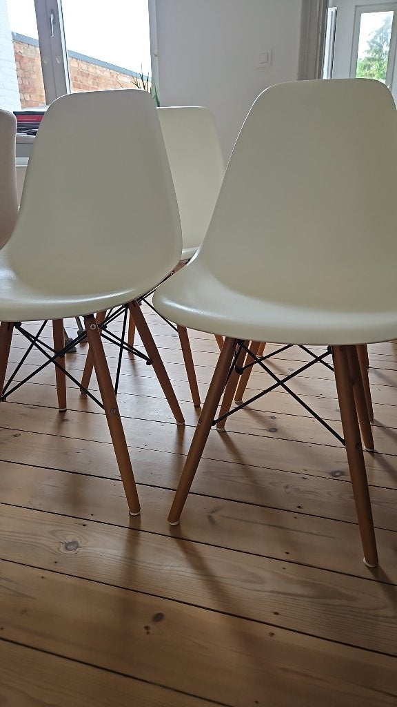 Chaises Eames DSW avec base en érable (réplique), Bois, Enlèvement ou Envoi, Design, Utilisé