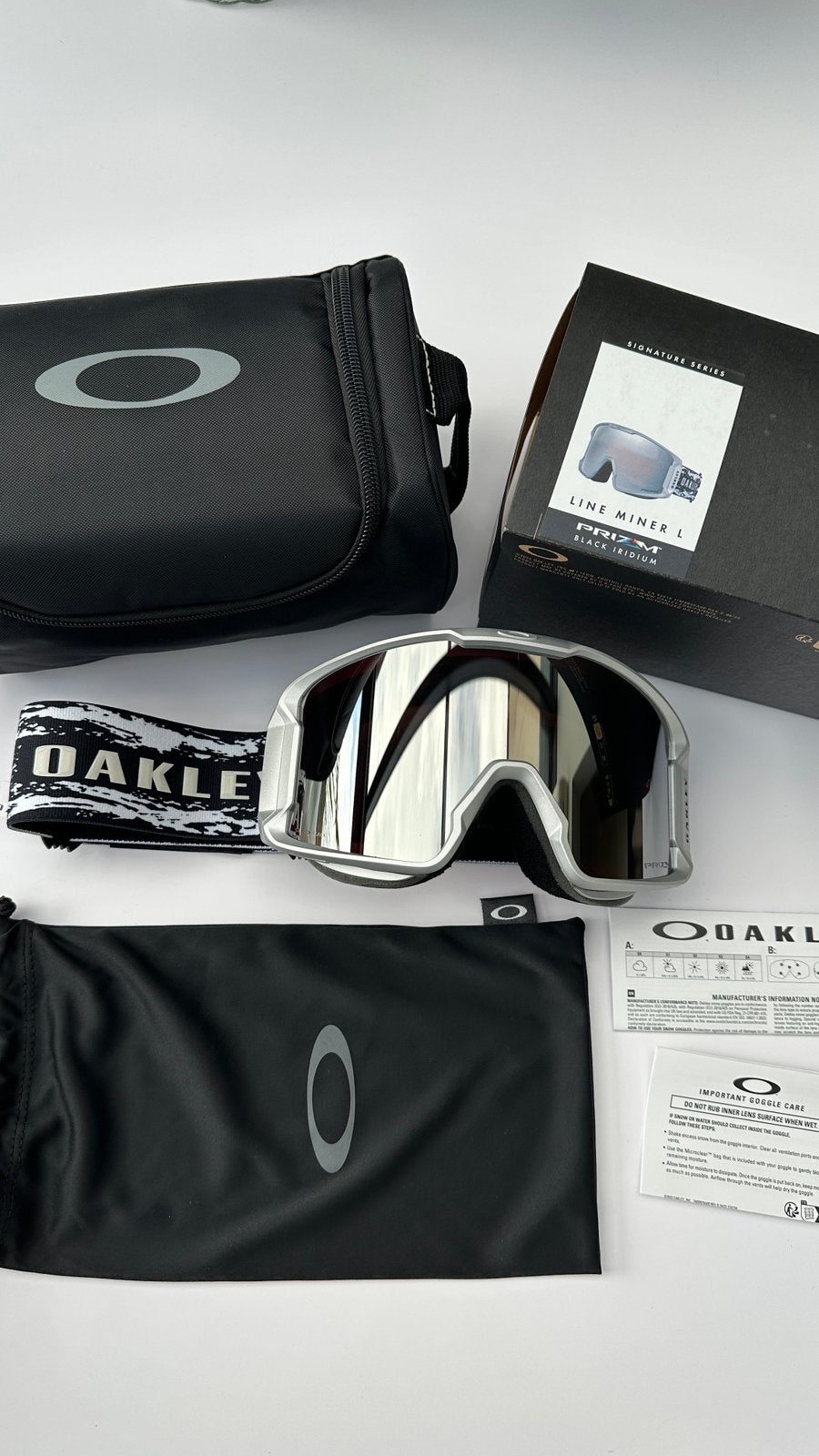 Oakley Line Miner L Skibril – Gloednieuw | Ski & Snowboard, Overige merken, Zonnebril, Wit, Nieuw