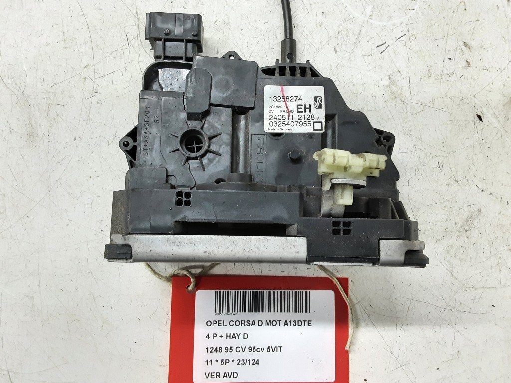 SERRURE DE PORTE AVANT DROITE Opel Corsa D (13258274), Opel, Opel Automobile GmbH, Utilisé, Avant