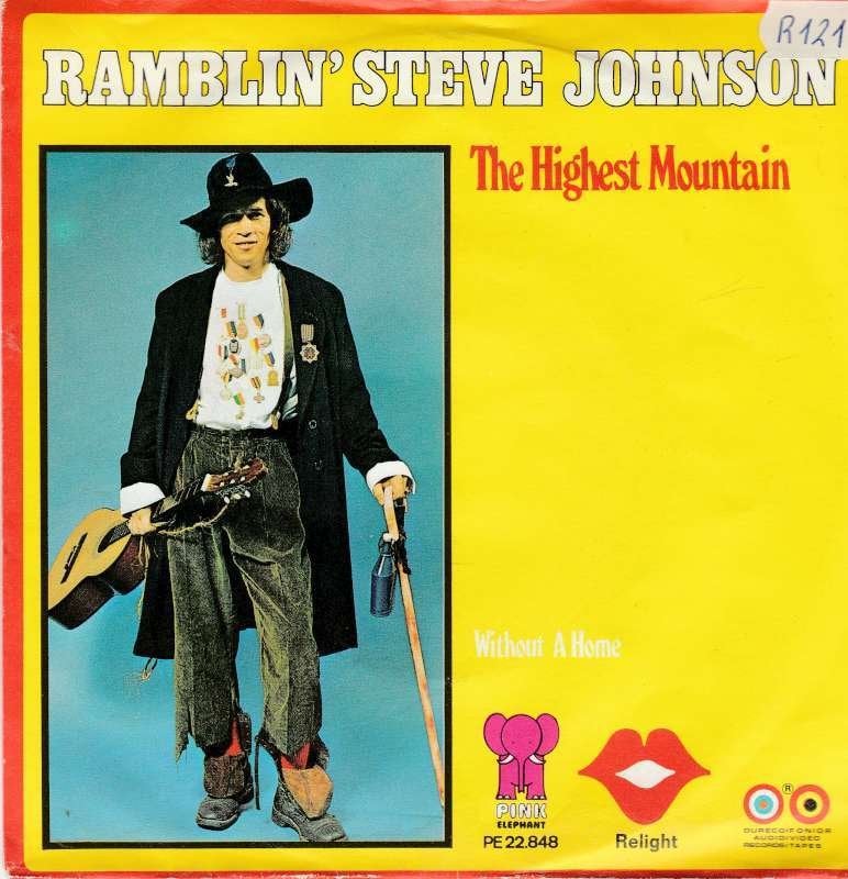 single Ramblin' Steve Johnson - The highest mountain, CD & DVD, Enlèvement ou Envoi, 7 inch, Comme neuf, Country et Western