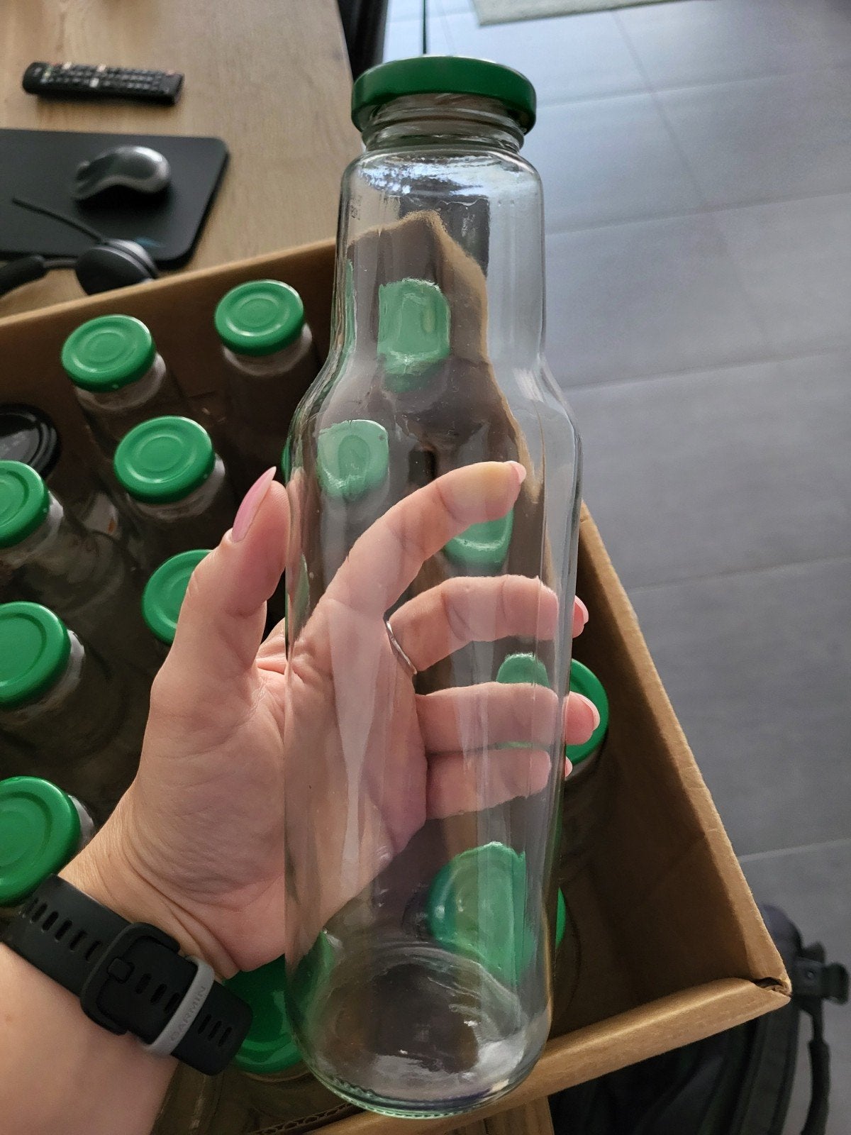 glazen flessen 75cl 15 stuks, Ophalen
