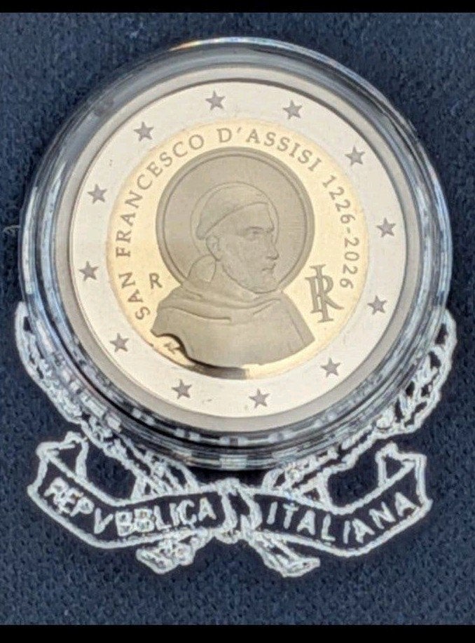 2 Euros BE / 2026 Proof - saint François d'Assise, Timbres & Monnaies, Monnaies | Europe | Monnaies euro, Enlèvement ou Envoi