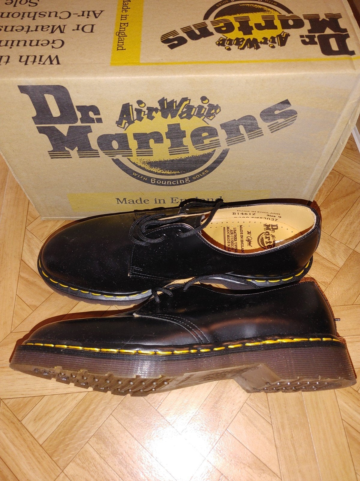 Dr. Martens new old stock Gibson schoen zwart maat 43 size 9, Ophalen of Verzenden, Zwart