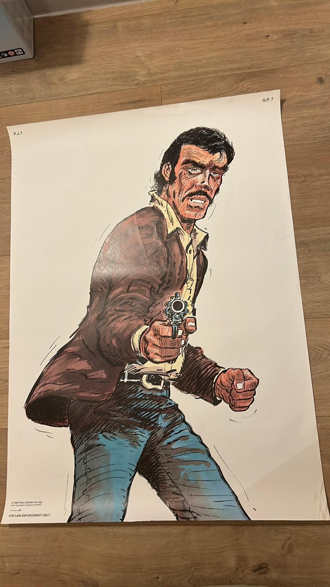 Affiche Raymond Reding Police Liège, 1984, Enlèvement ou Envoi, Utilisé