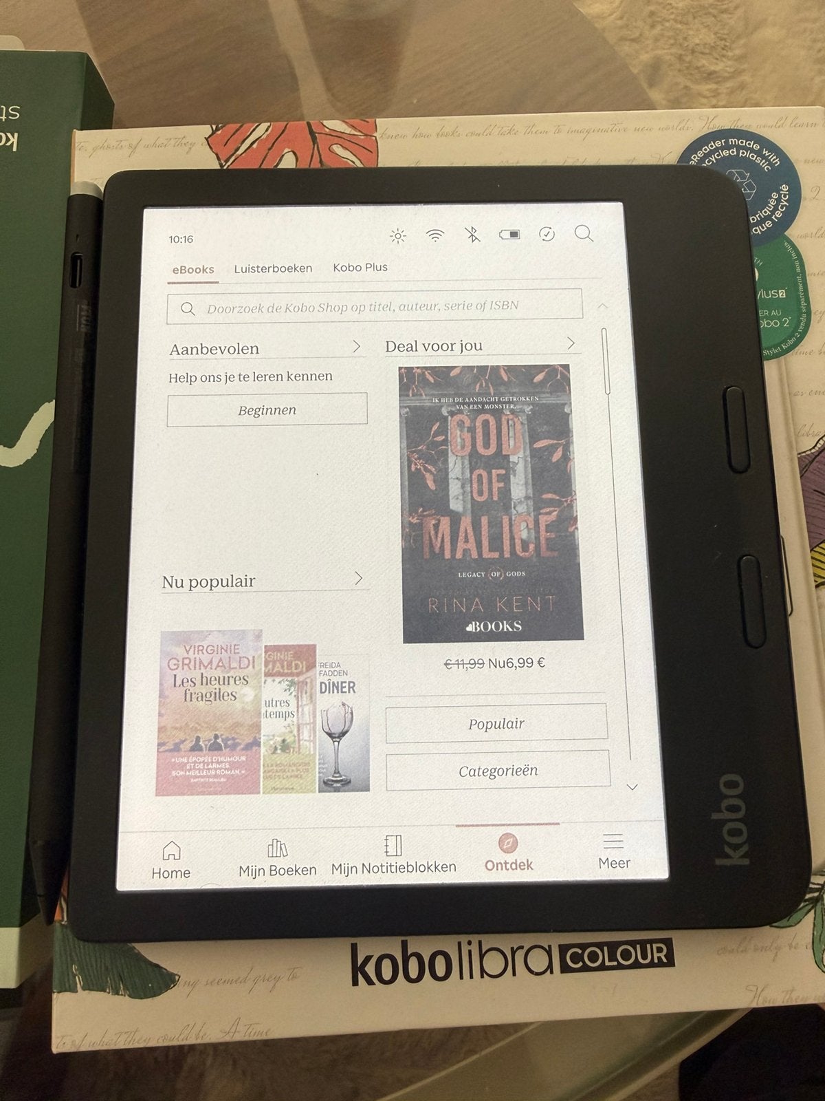KOBO Libra Colour, Informatique & Logiciels, Enlèvement, Comme neuf
