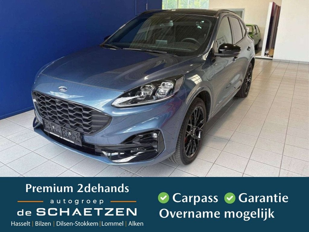Ford Kuga ST-Line X PHEV AUT Black pack met afneembare trekh, Gebruikt, Blauw, 2522 cc, 5 zetels