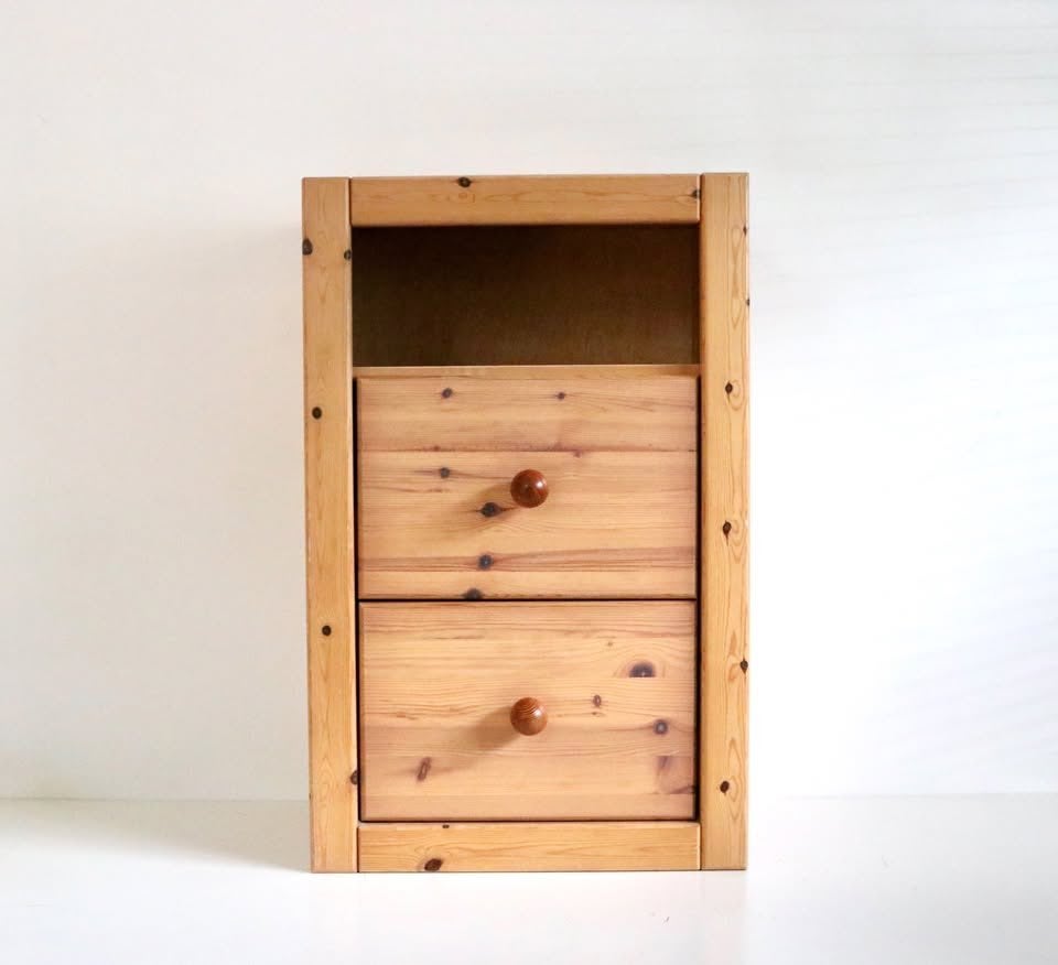 Vintage Pine wood kastje jaren 80 - Houten ladenkast, Huis en Inrichting, Ophalen, Zo goed als nieuw, Grenenhout