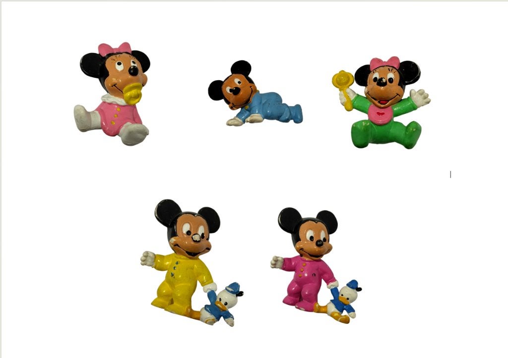 5 vintage Mickey figuren uit 1985 (prijs per stuk), Ophalen