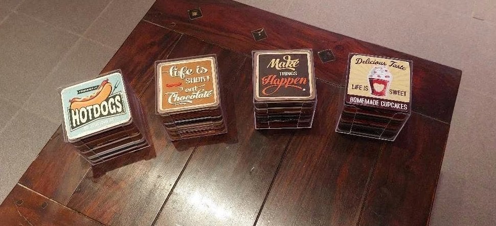 Assortiment de sous-verres, Vintage, Enlèvement