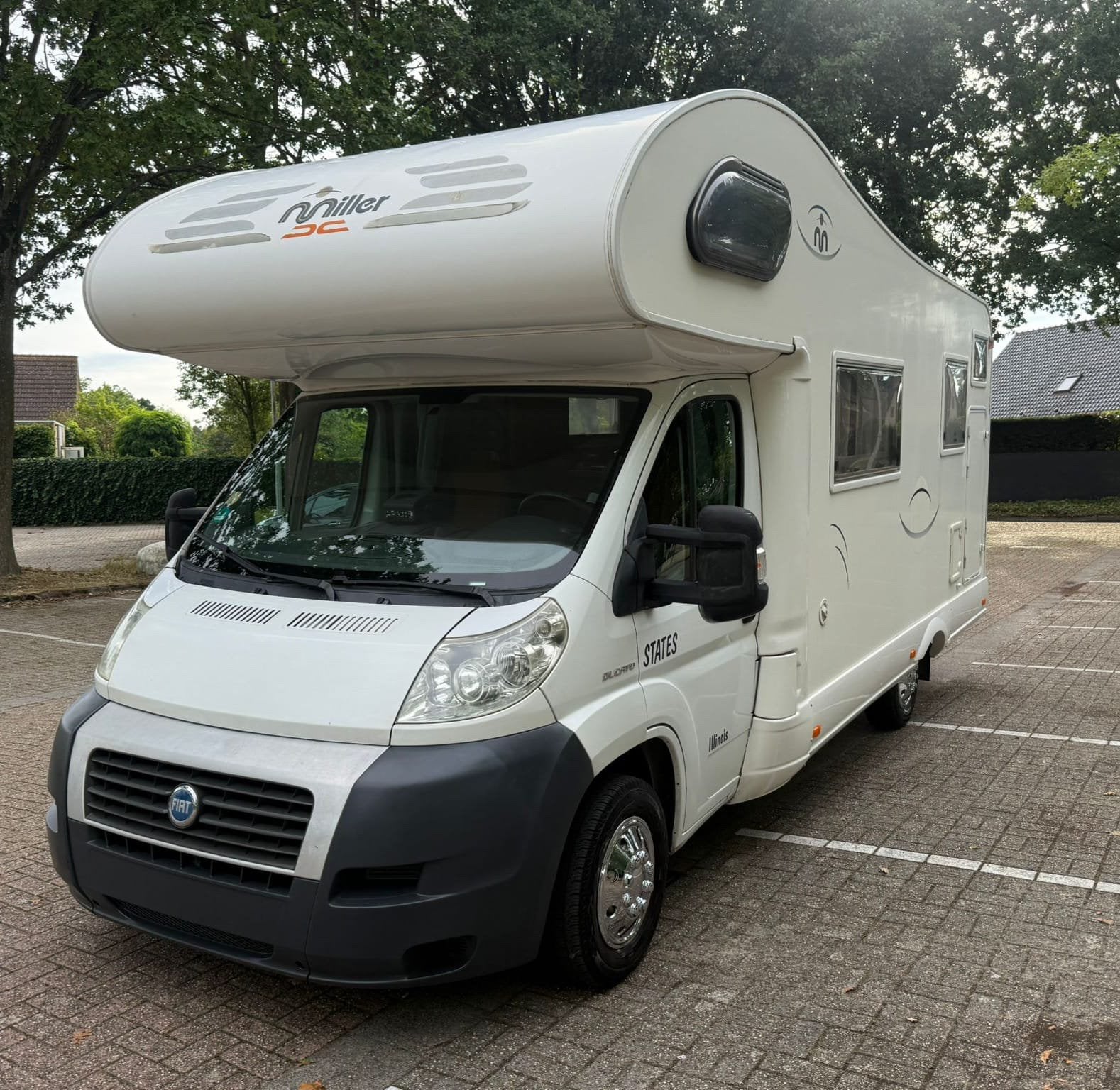Fiat Ducato Miller camper 2.3 JTD – 6 zitplaatsen, Caravanes & Camping, Camping-cars, Siège de train, Autres marques, Fiat, Boîte manuelle