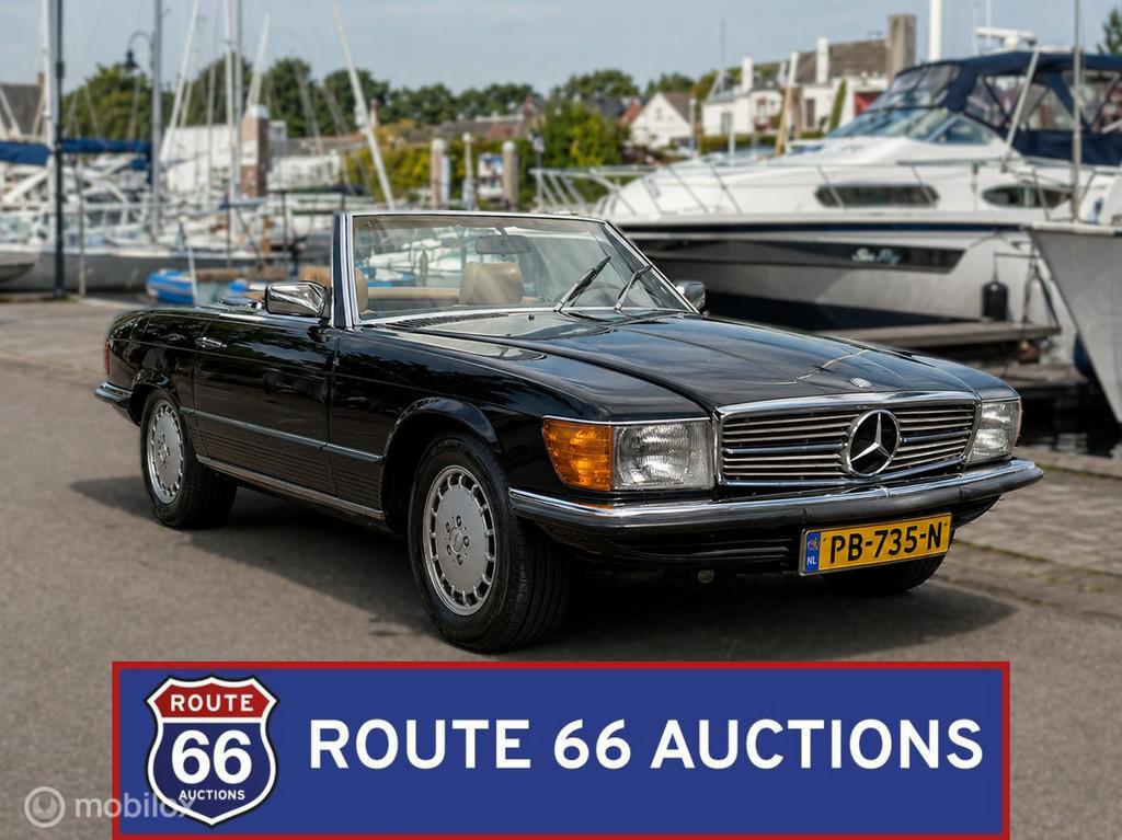 Mercedes-Benz 380 SL | 1982 | Route 66 Auctions, Auto's, Zwart, Mercedes-Benz, Bedrijf, Handgeschakeld