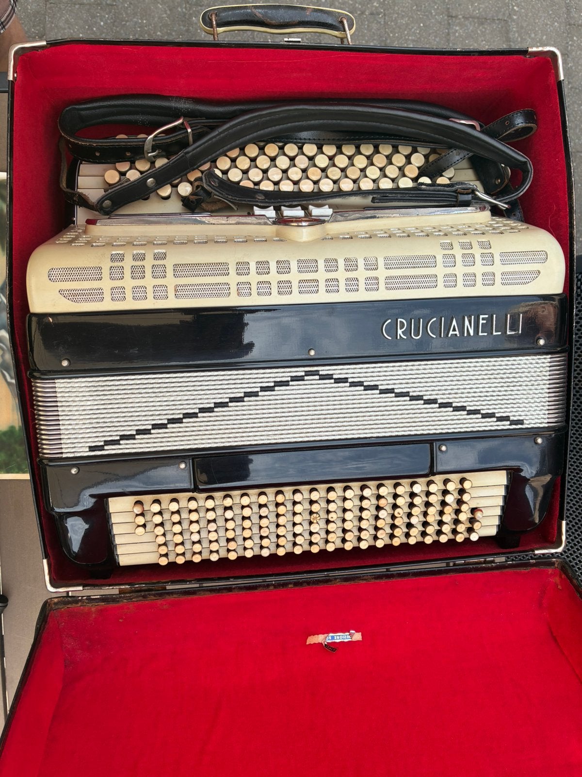 Crucianelli chromatische knopaccordeon Made in Italy, Musique & Instruments, Enlèvement, Comme neuf, Accordéon à boutons