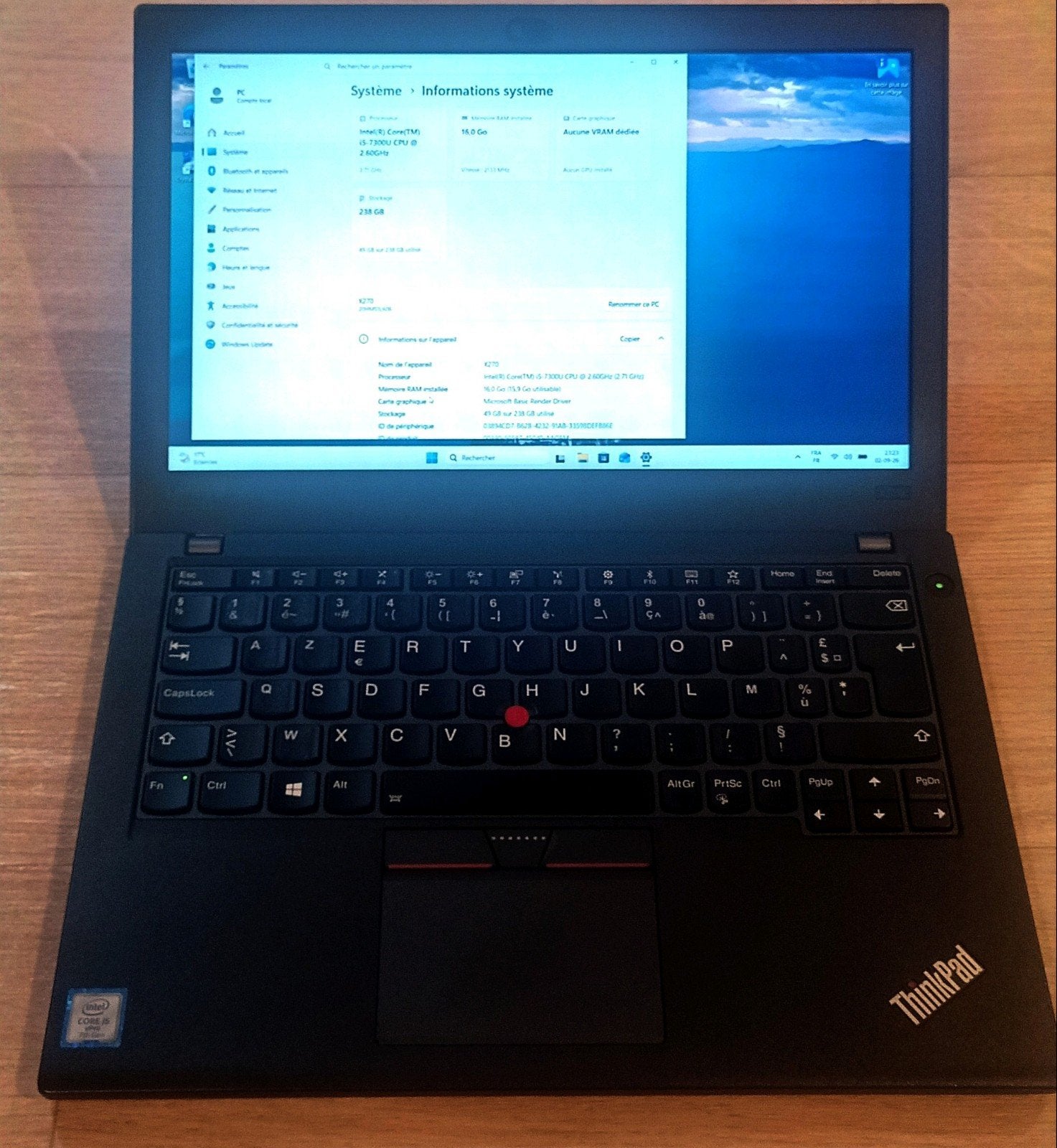 ThinkPad X270 — Aanraakscherm — 16 GB 256 GB, Computers en Software, 12 inch, Ophalen of Verzenden, SSD, Azerty