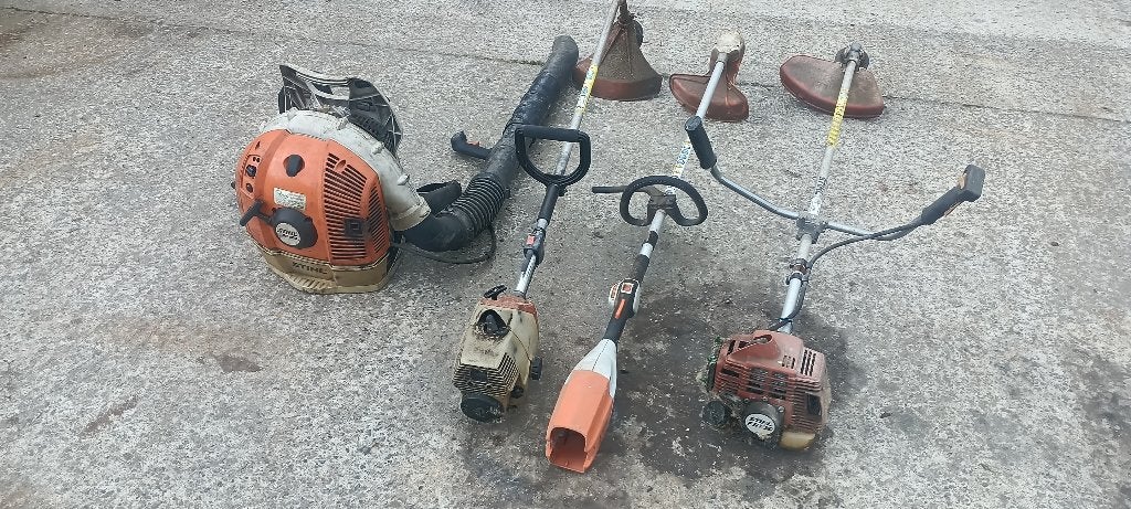 Lot defecte Stihl machines. Bosmaaier, bladblazer br600,.., Tuin en Terras, Ophalen, Benzine, Gebruikt, Still