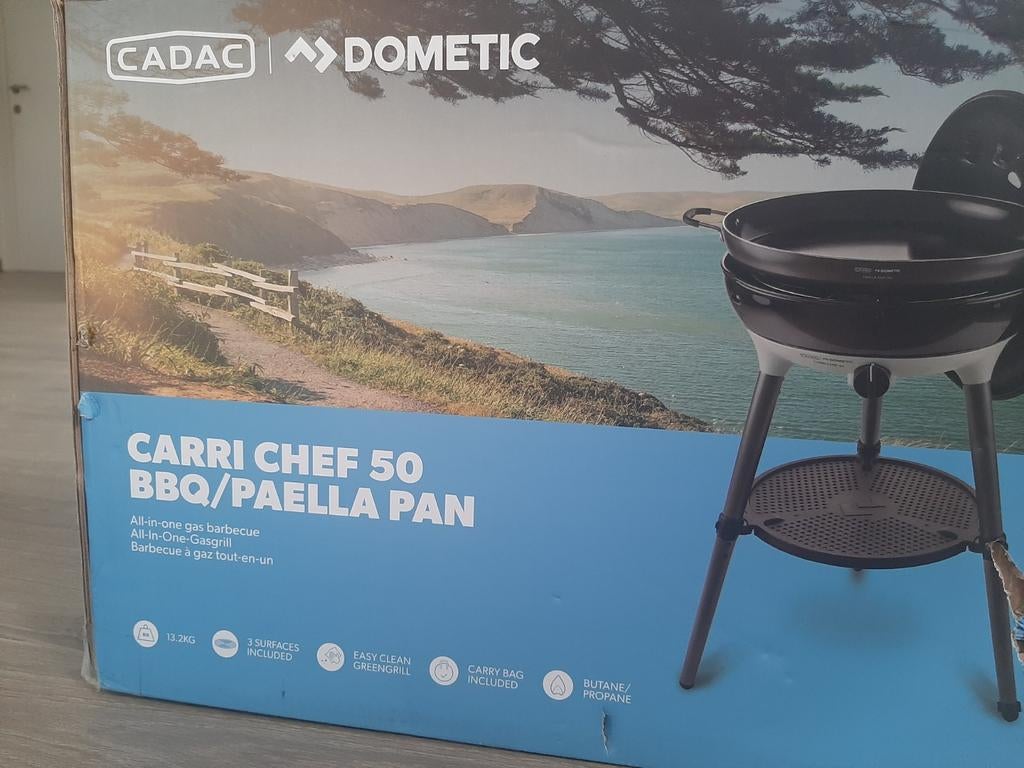 Cadac Carri chef 50 Bbq/paella pan NIEUW!, Ophalen
