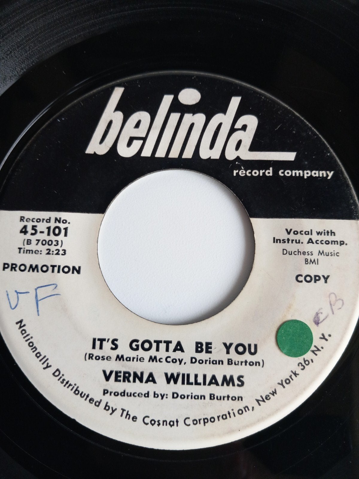 VERNA WILLIAMS. R&B SOUL USA 45T, Enlèvement ou Envoi