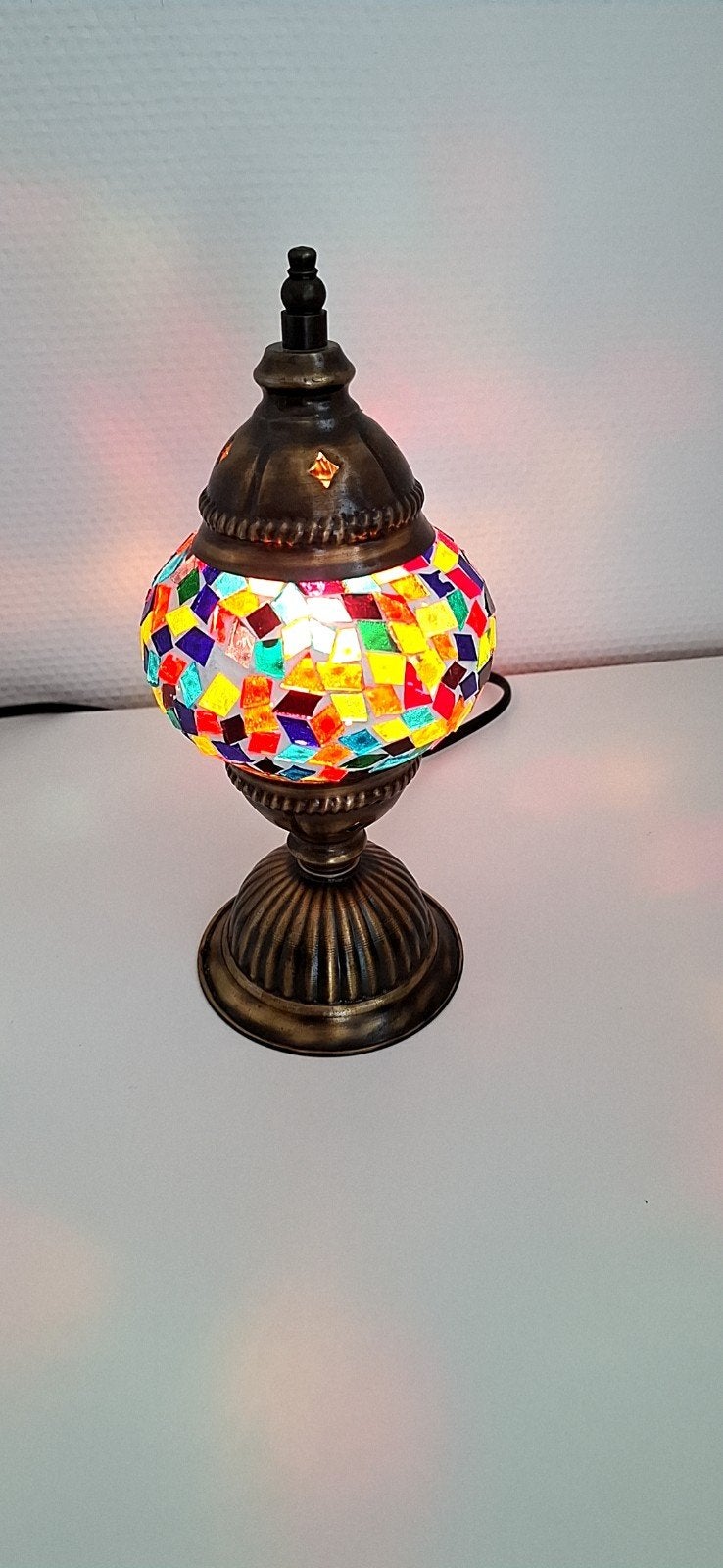 Lampe mosaïque orientale multicolore, Multicolore