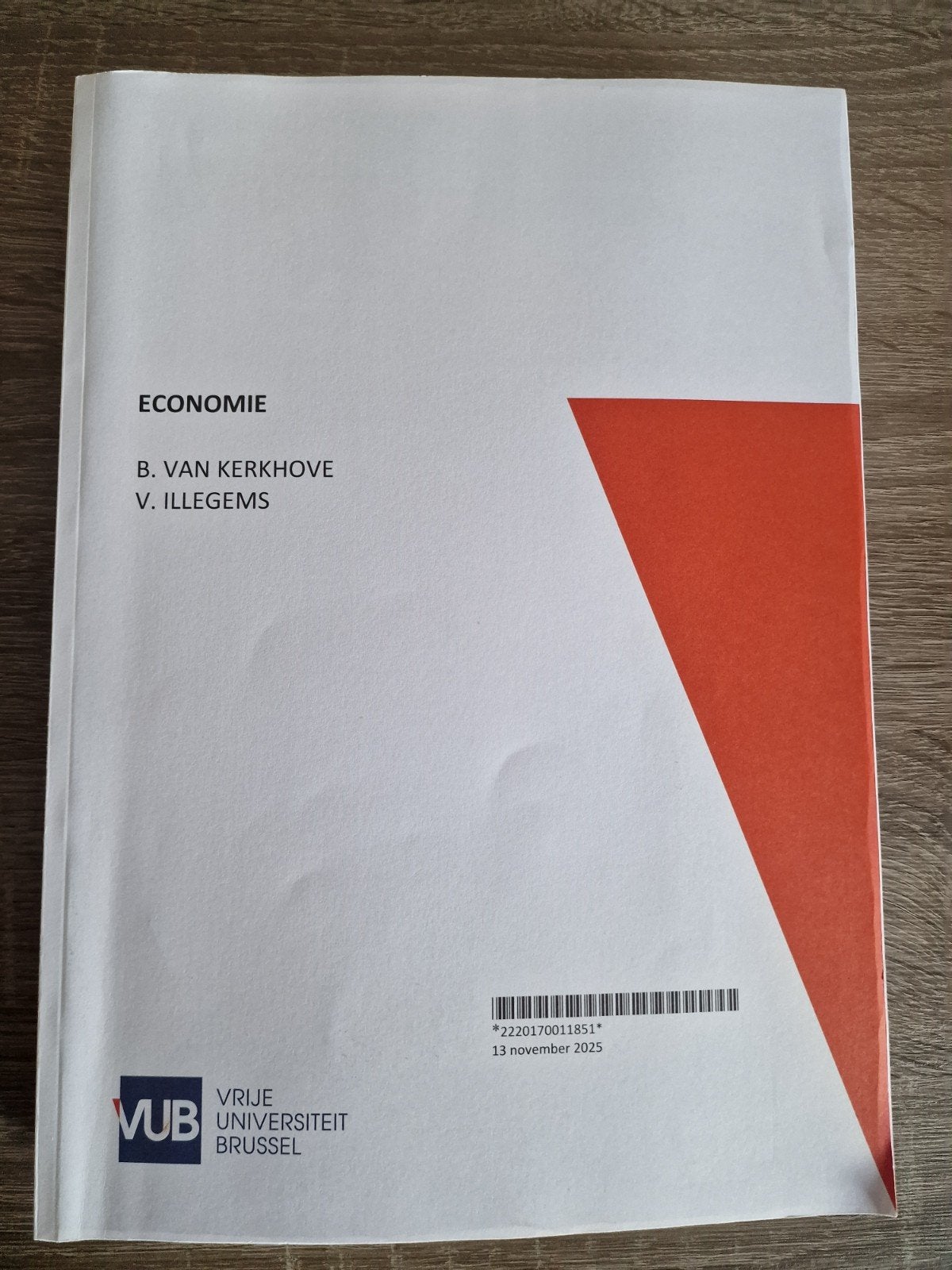 Boek Economie VUB, Livres