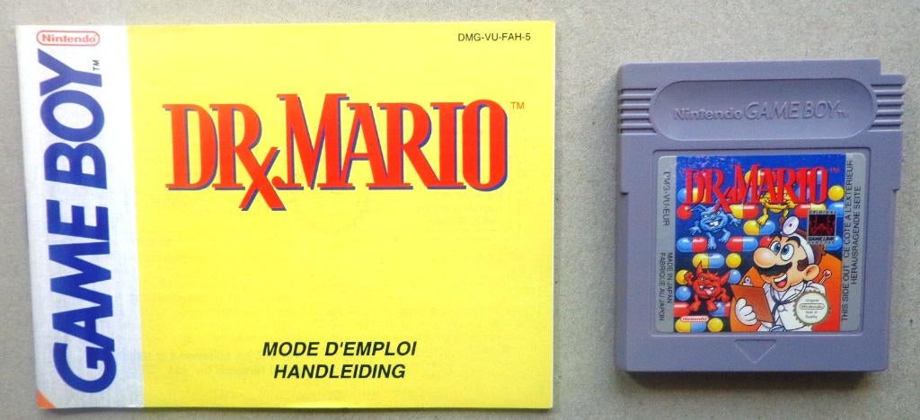 Dr. Mario voor de Nintendo Gameboy + boekje, Games en Spelcomputers, Ophalen of Verzenden, Gebruikt
