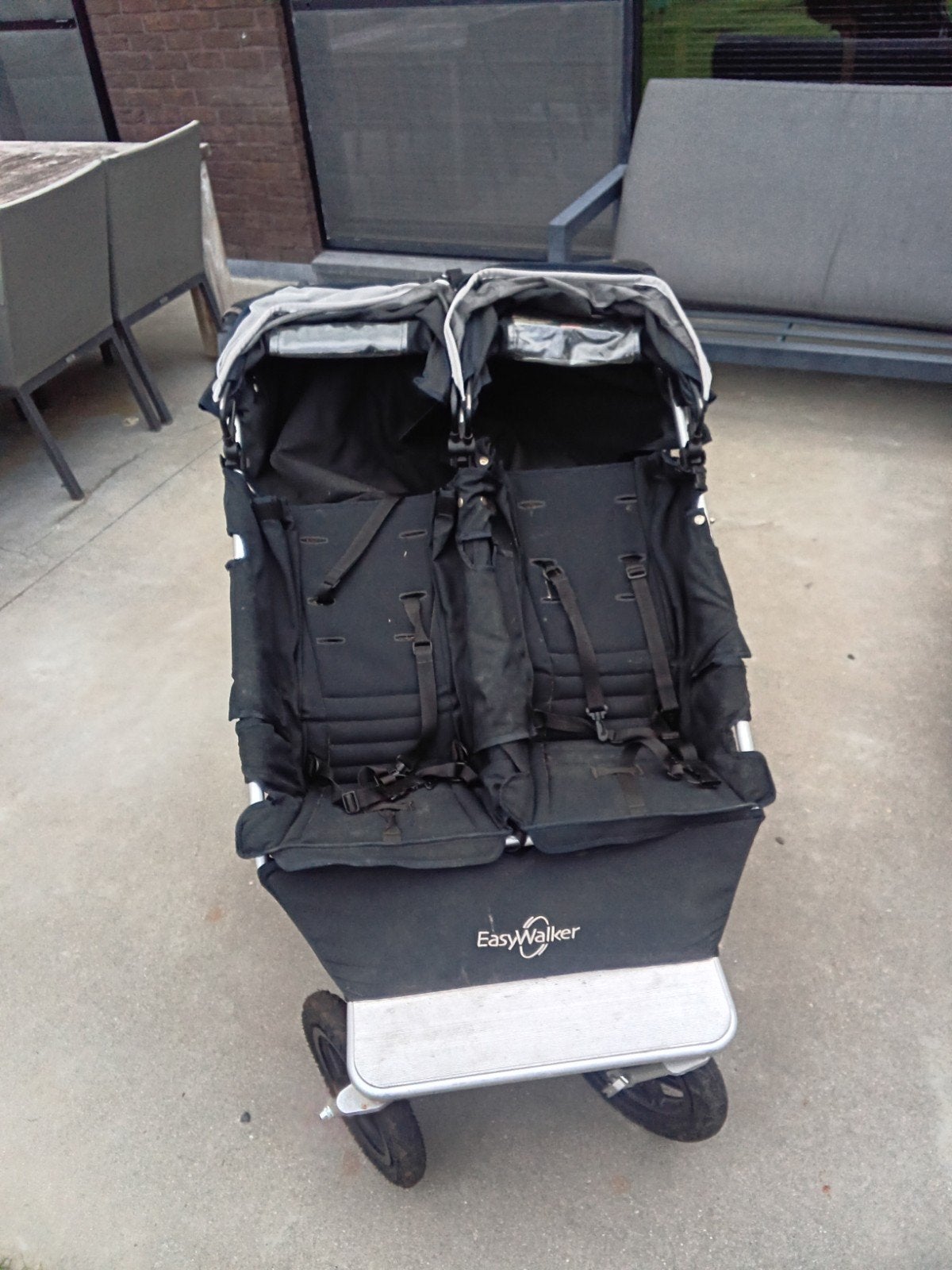 Easywalker duo + regenhoes + mandjes, Ophalen