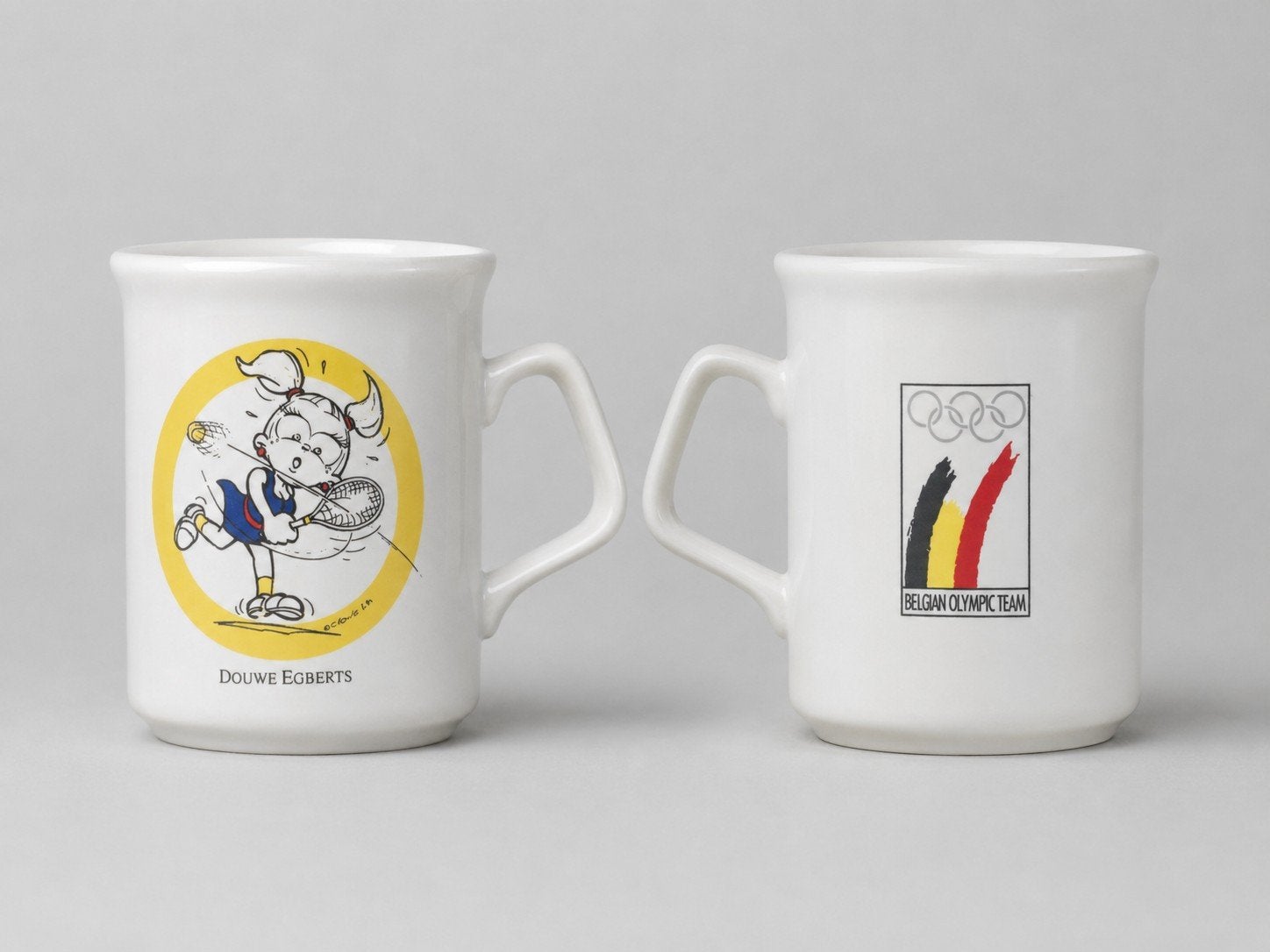 Mug vintage Douwe Egberts — Équipe olympique belge de tennis, Enlèvement ou Envoi, Comme neuf