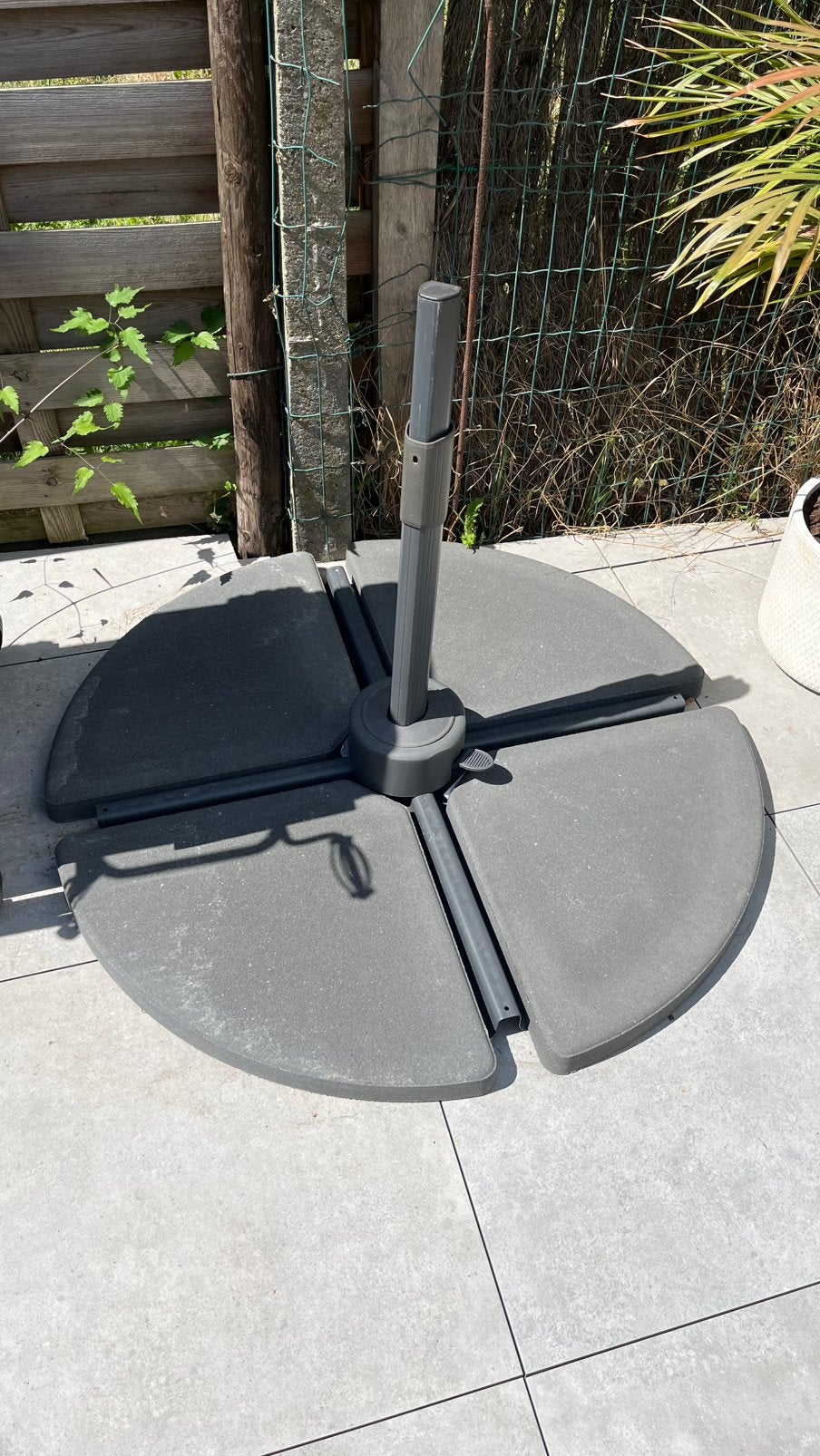 Stenen voor parasolvoet, Jardin & Terrasse, Parasols, Enlèvement, Comme neuf, Base de parasol