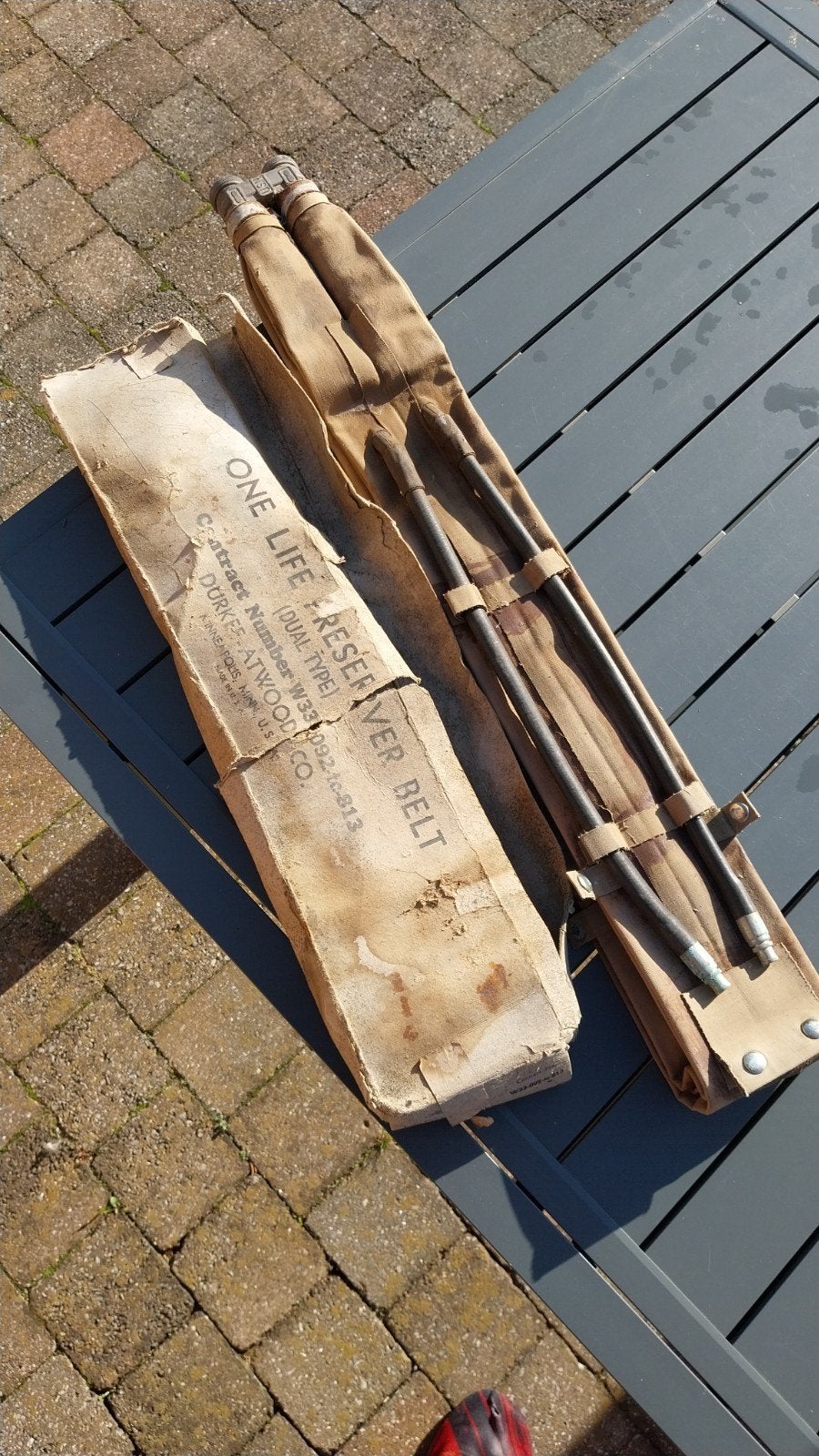 WW2 US One Life Préserver Belt + boîte origine juillet 1944, Enlèvement ou Envoi