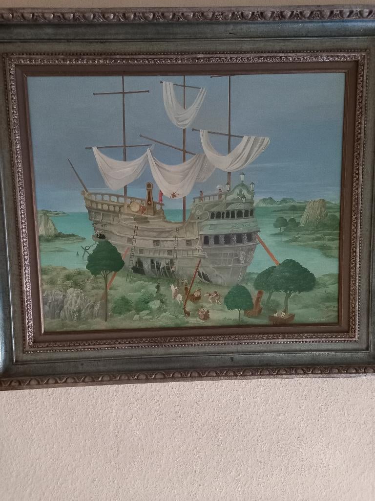 Schilderij in de stijl van Breughel., Antiek en Kunst, Ophalen of Verzenden