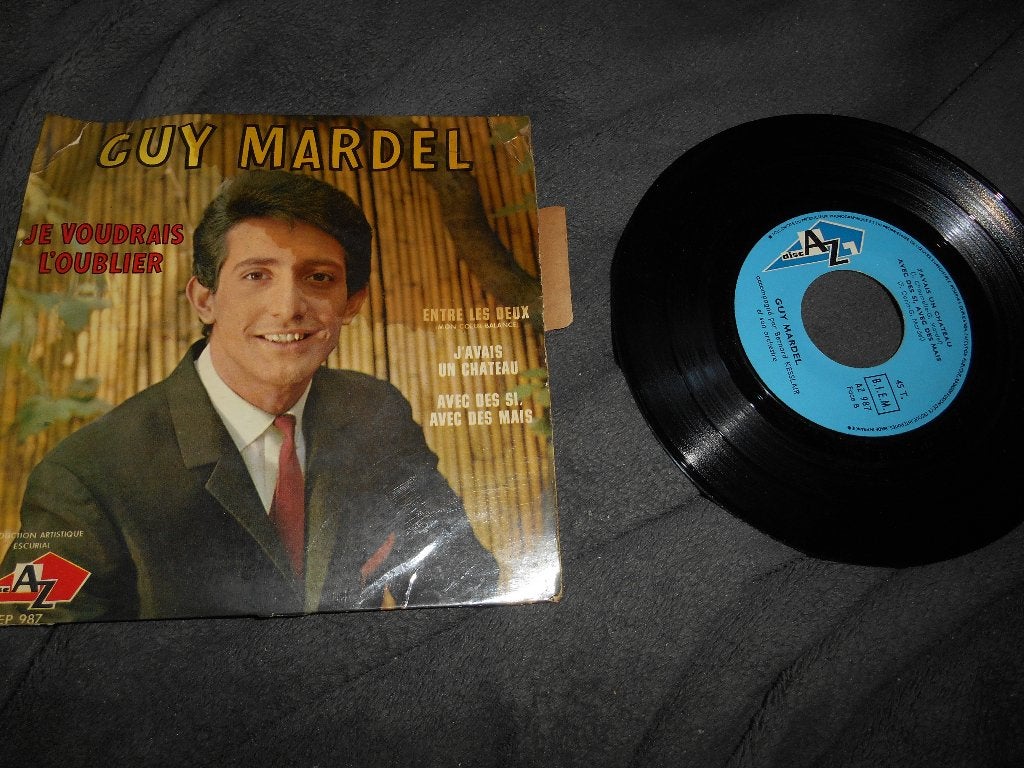 45T 4 pistes Guy Mardel avec vignette, Enlèvement ou Envoi