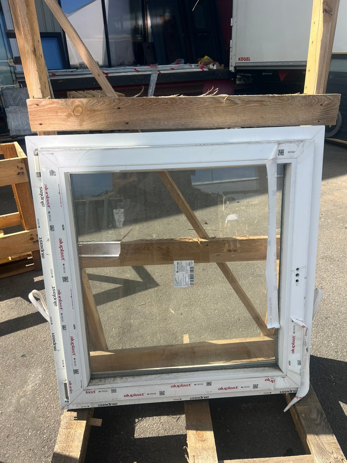 Châssis pvc blanc 960x1010 250€, Bricolage & Construction, Vitres, Châssis & Fenêtres, Enlèvement, Comme neuf