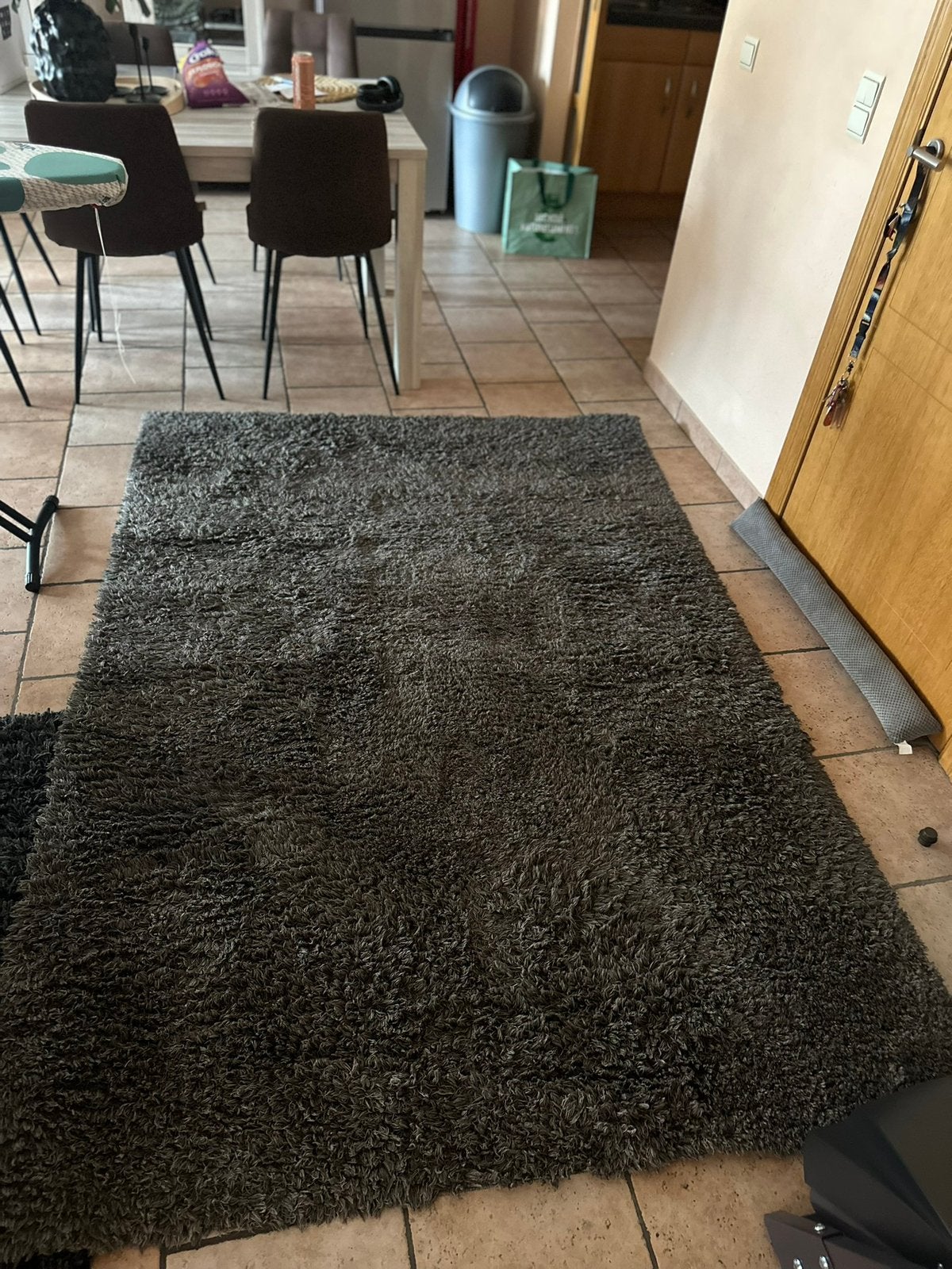 Tapis 230x160 marron poils longs, Maison & Meubles, Enlèvement, Comme neuf
