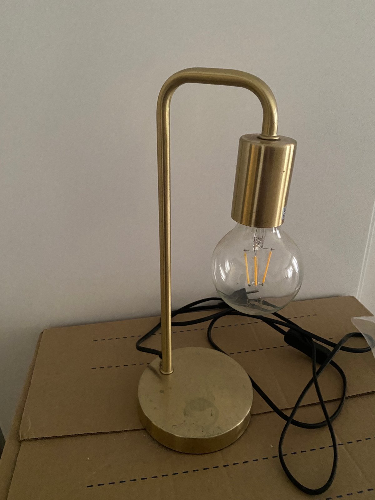 Tafellamp goud messing, Huis en Inrichting, Lampen | Tafellampen, Goud, Ophalen, Gebruikt