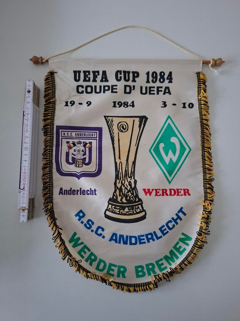 RSC Anderlecht – Werder Bremen 1984 UEFA Cup wimpel, Ophalen of Verzenden