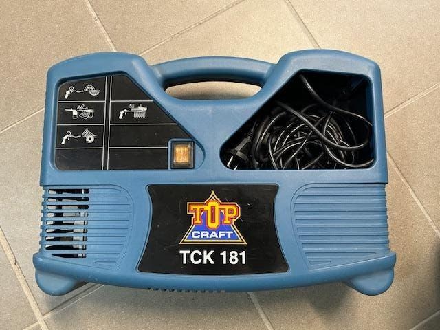 Topcraft TCK 181 Koffer compressor met blaaspistool, Ophalen, Zo goed als nieuw