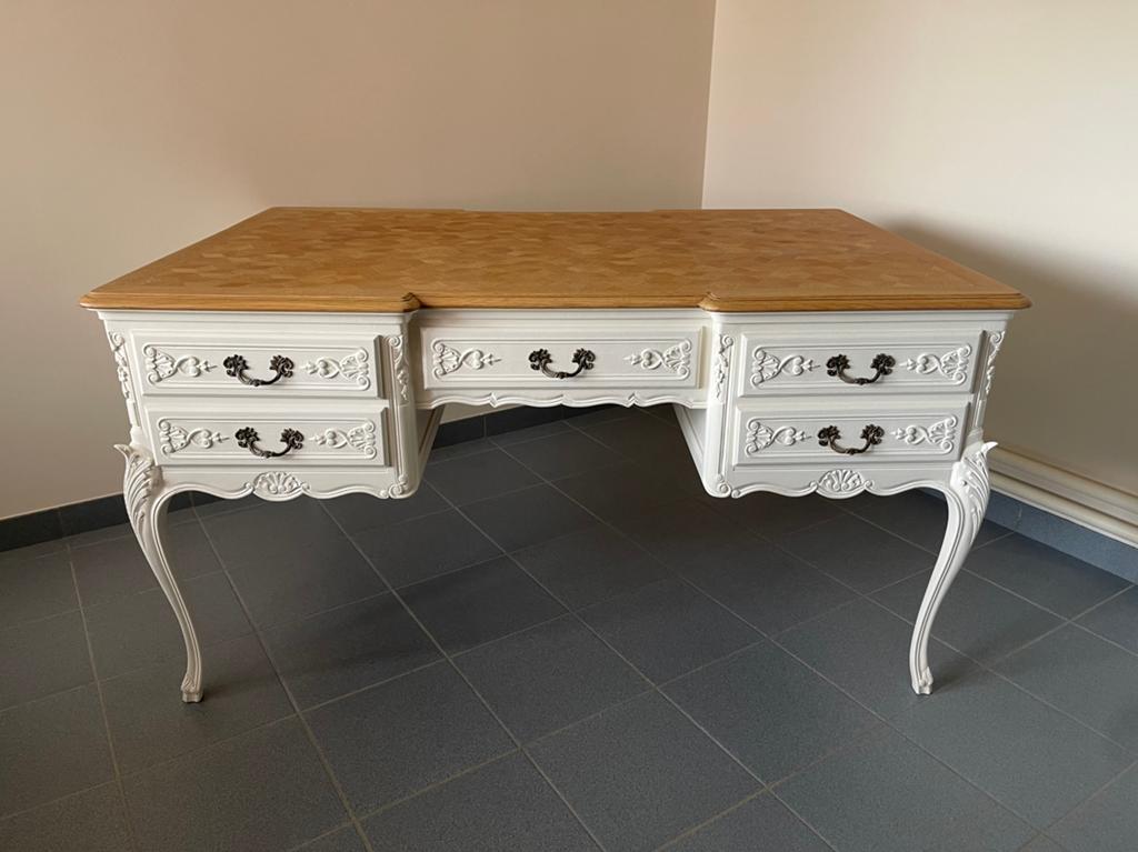 Stijlvol vintage bureau - 150cm - perfecte staat, Huis en Inrichting, Bureaus, Vintage, Ophalen, Zo goed als nieuw