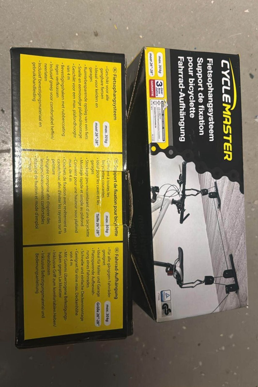 Fietsophangsysteem, Ophalen, Nieuw