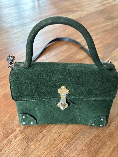 Handtas vintage, Ophalen of Verzenden, Zo goed als nieuw, Groen, Handtas