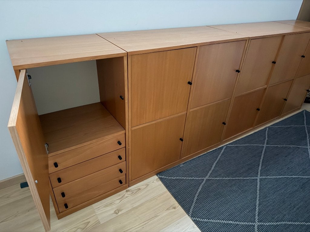Kast Effectiv IKEA beukenfineer-look 4 losse elementen, Huis en Inrichting, Kasten | Wandmeubels, Ophalen, Overige materialen