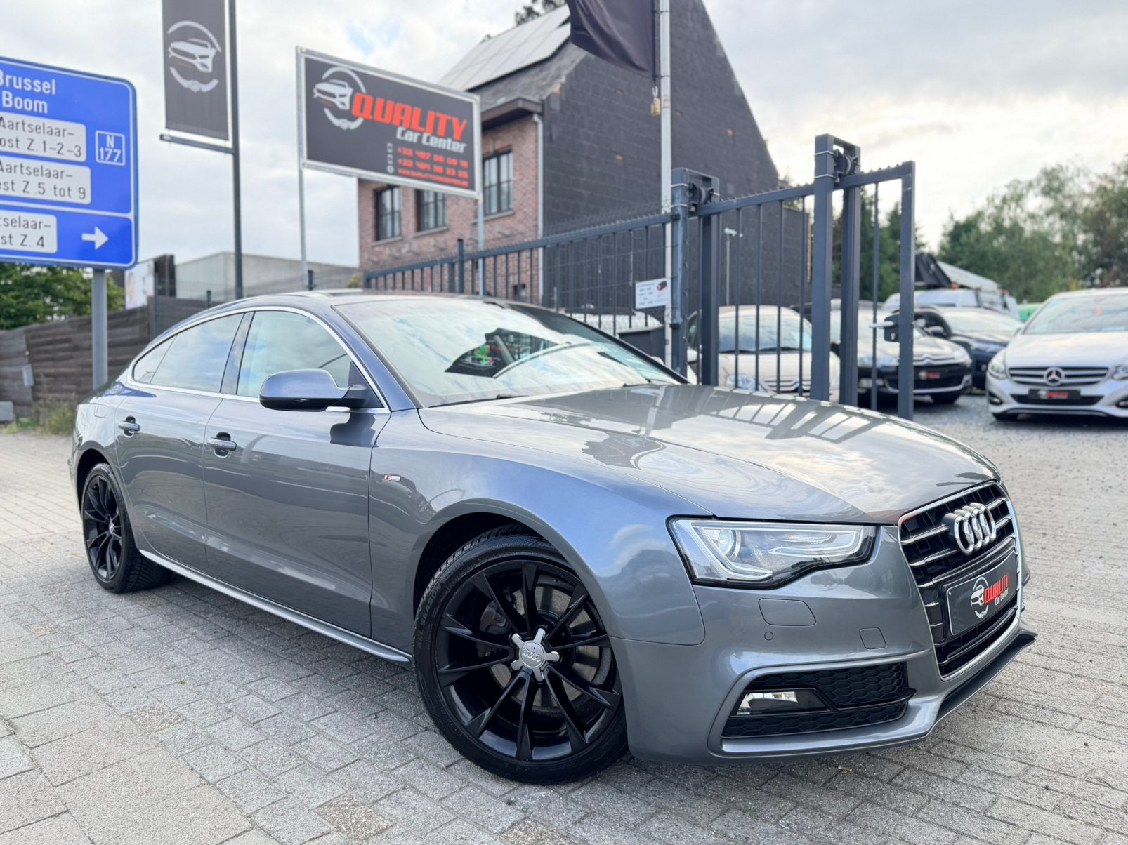 Audi A5 Sportback S-line Automaat 2015 100dkm 150pk Euro6b, Autos, Cuir, Argent ou Gris, Achat, Entreprise