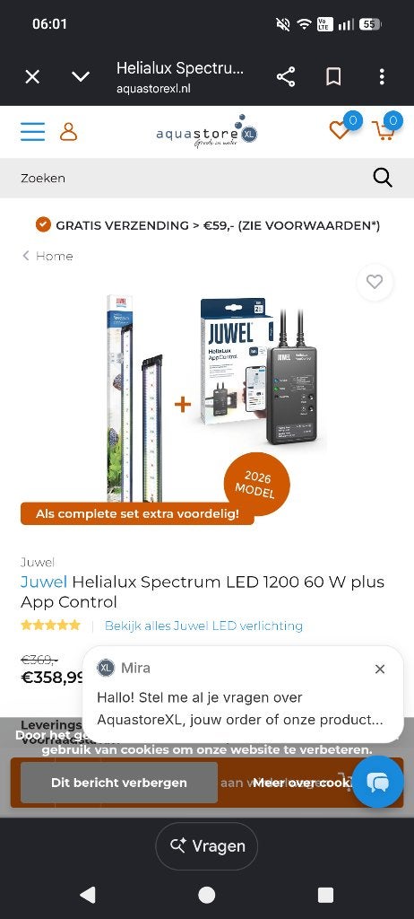 Helialux Spectrum LED 1200 met App Control, Dieren en Toebehoren, Ophalen, Verlichting of Verwarming, App-bediening, Zo goed als nieuw