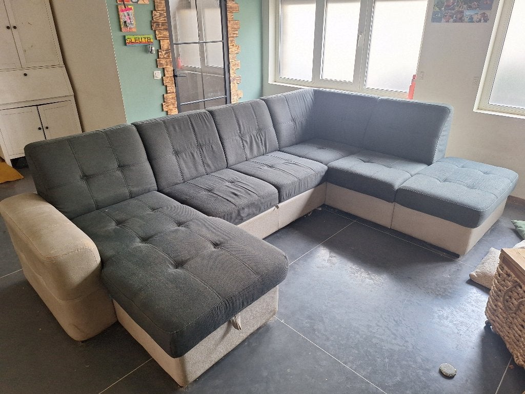 Zetel, Huis en Inrichting, Zetels | Zetels, Ophalen, Kunststof, Gebruikt, Hoekbank