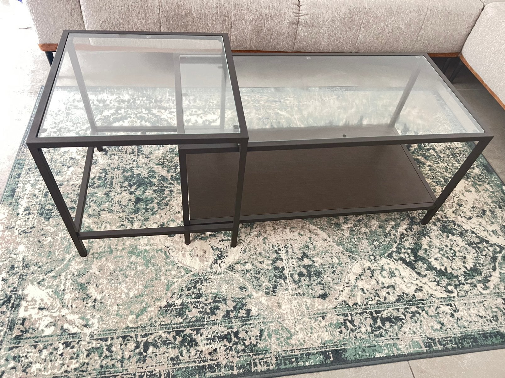 table basse, Maison & Meubles, Tables | Tables d'appoint, Enlèvement, Comme neuf, Verre