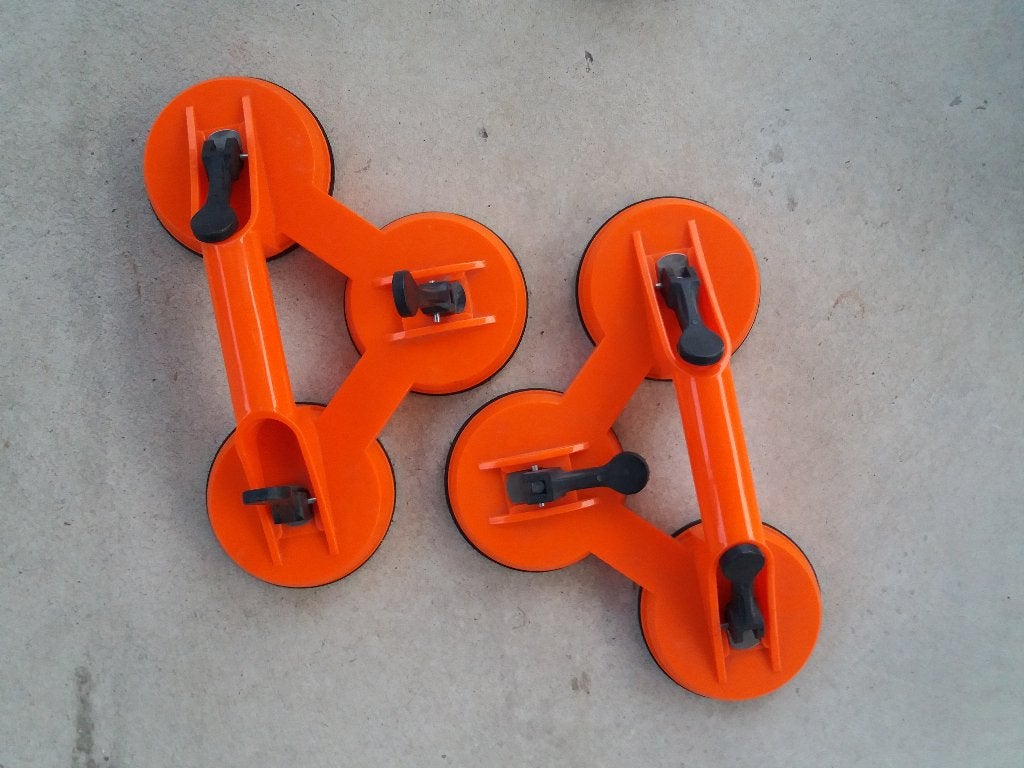 Glasdrager / Zuignap Trio, glas max. 100 kg - TOPGEAR, Ophalen, Nieuw, Overige typen